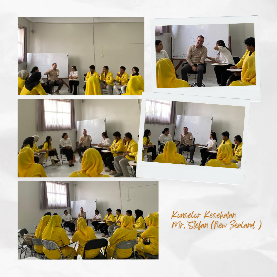 Sharing session Bersama Mr. Stefan (New Zealand) beliau sebagai konselor kesehatan