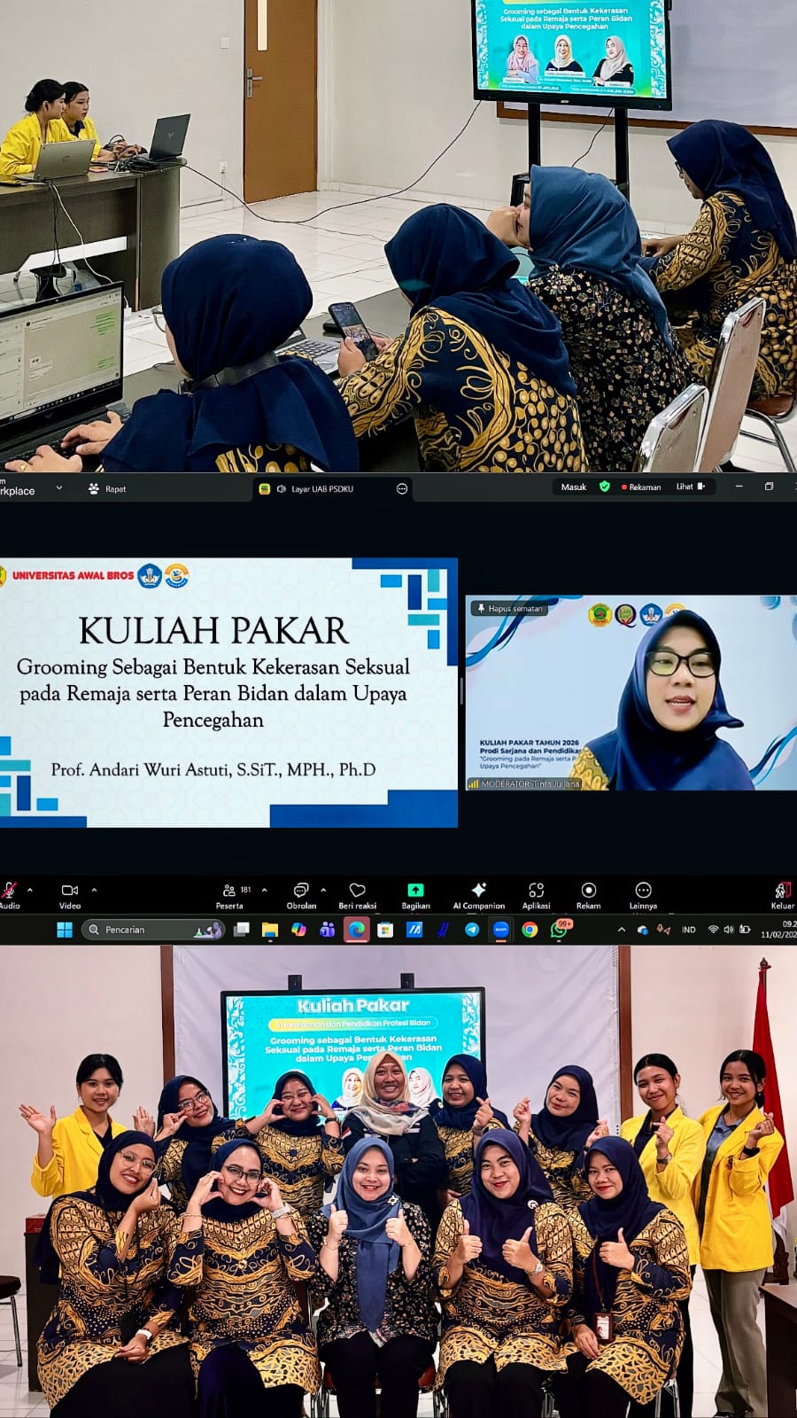 KULIAH PAKAR SESI 1 MAHASISWI PROGRAM STUDI SARJANA KEBIDANAN UNIVERSITAS AWAL BROS