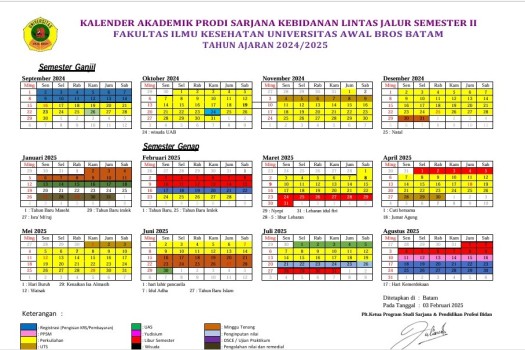 Kaldek Prodi Kebidanan Alihjenjang T.A 2024-2025